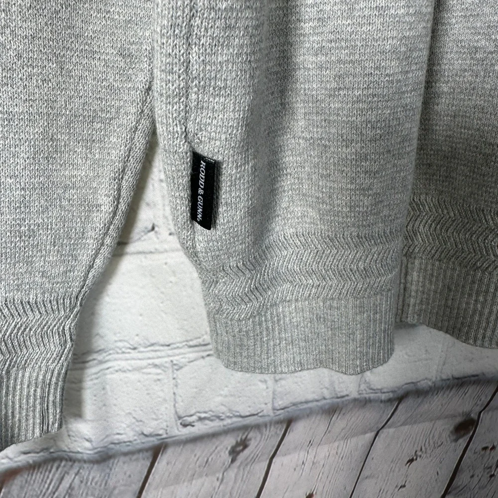 Rodd & Gunn Kelvin Grove Knit Mens‎ V-Neck Supima Cotton Sweater Pebble Grey